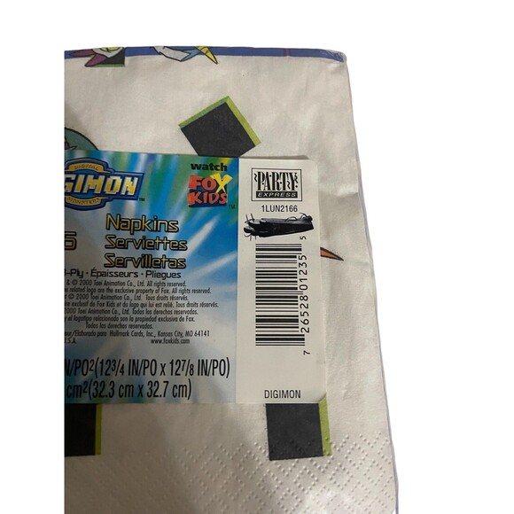 DIGIMON Party Napkins (16) Birthday Party Supplies - Picture 6 of 12
